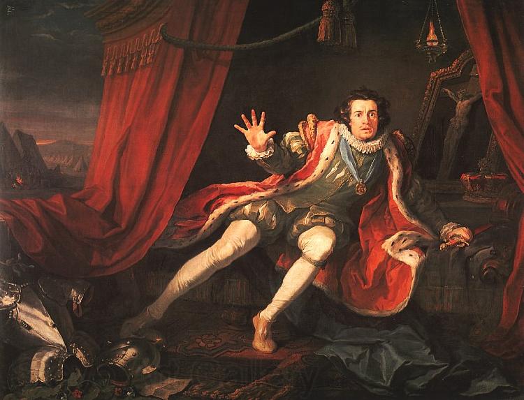 William Hogarth David Garrick as Richard III Spain oil painting art